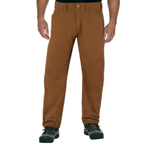 NWT Coleman Brown Canvas Utility fleece lined Pants 38 x 32 - Picture 1 of 8